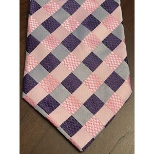 Verie God Fashion Collection, Pink, Purple,hand Made, 100% Silk, Men’s Neck Tie